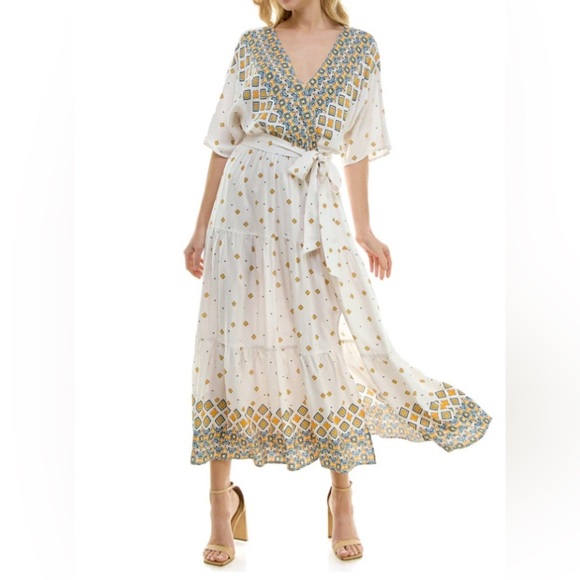 Figueroa & Flower WRAP MIDI DRESS (Length 50”P2P 23”
Waist across 13”) - Picture 5 of 7